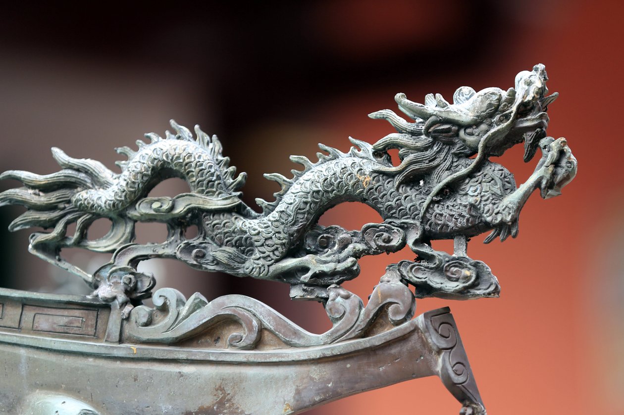 Tempio Thian Hock Keng. Drago. Singapore da Unbekannt