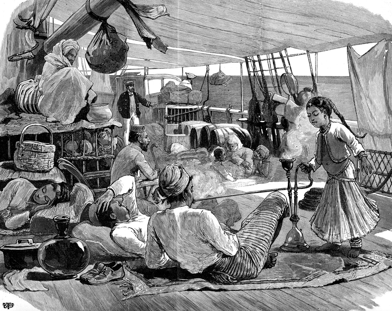 Terza classe a bordo del Kilwa, Brindisi a Birmania da Unbekannt