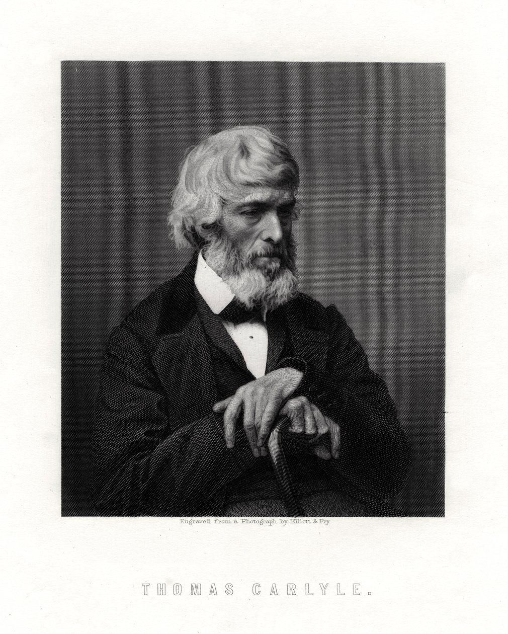 Thomas Carlyle, saggista, satirico e storico scozzese, metà-fine XIX secolo da Unbekannt