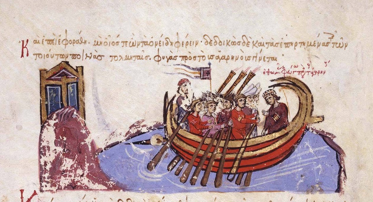 Tommaso lo Slavo fugge dagli arabi Miniatura dal Madrid Skylitzes, XI-XII secolo da Unbekannt