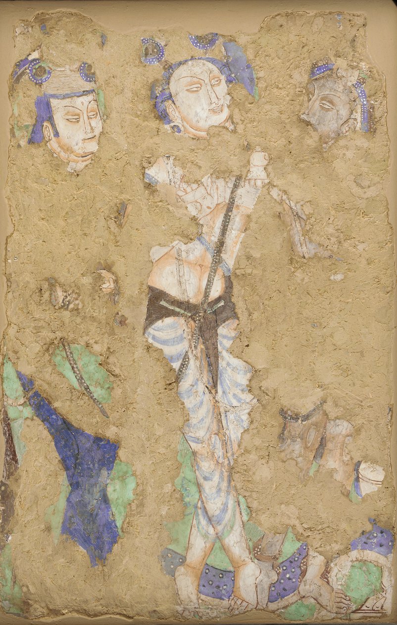 Tre figure, dalla Grotta 224, IV-VI secolo da Unbekannt