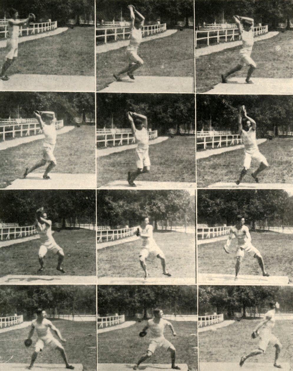 Lancio del disco senza girarsi, 1908 da Unbekannt