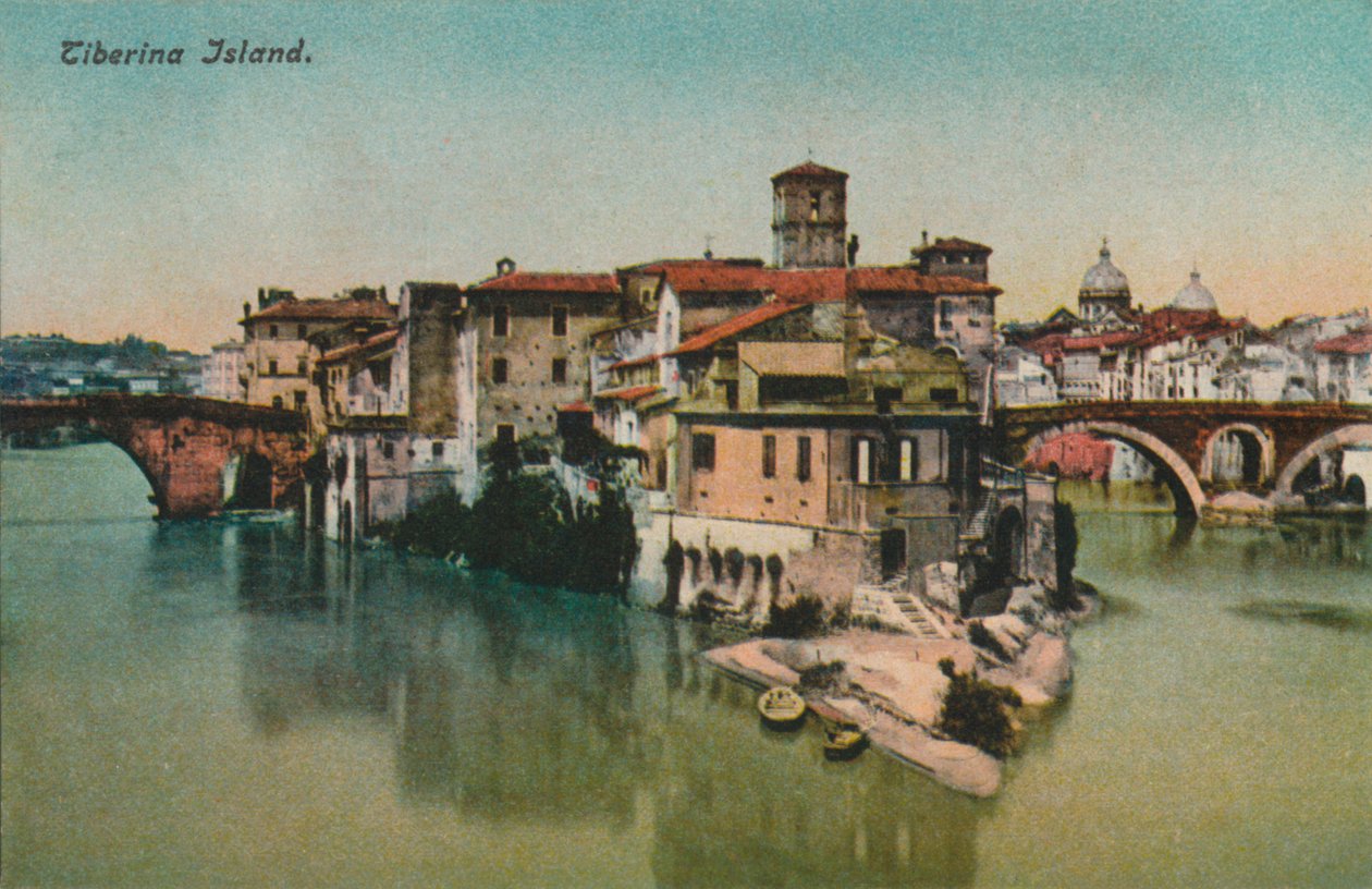 Isola Tiberina, c. 1900 da Unbekannt