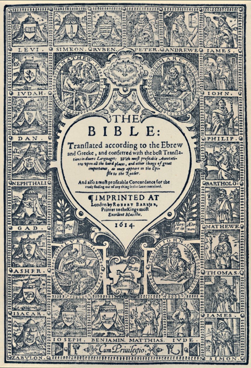 Pagina del titolo della Bibbia di Ginevra da Unbekannt