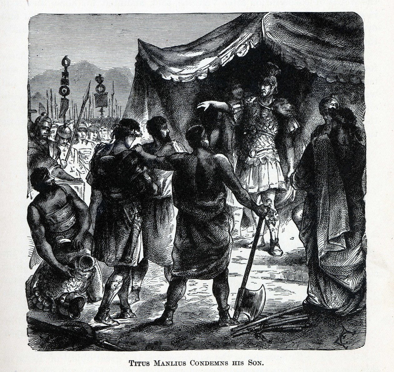Tito Manlio condanna suo figlio, 1882 da Unbekannt