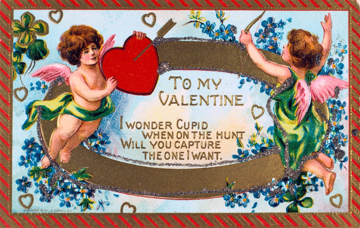 Alla mia Valentina, cartolina di San Valentino americana da Unbekannt