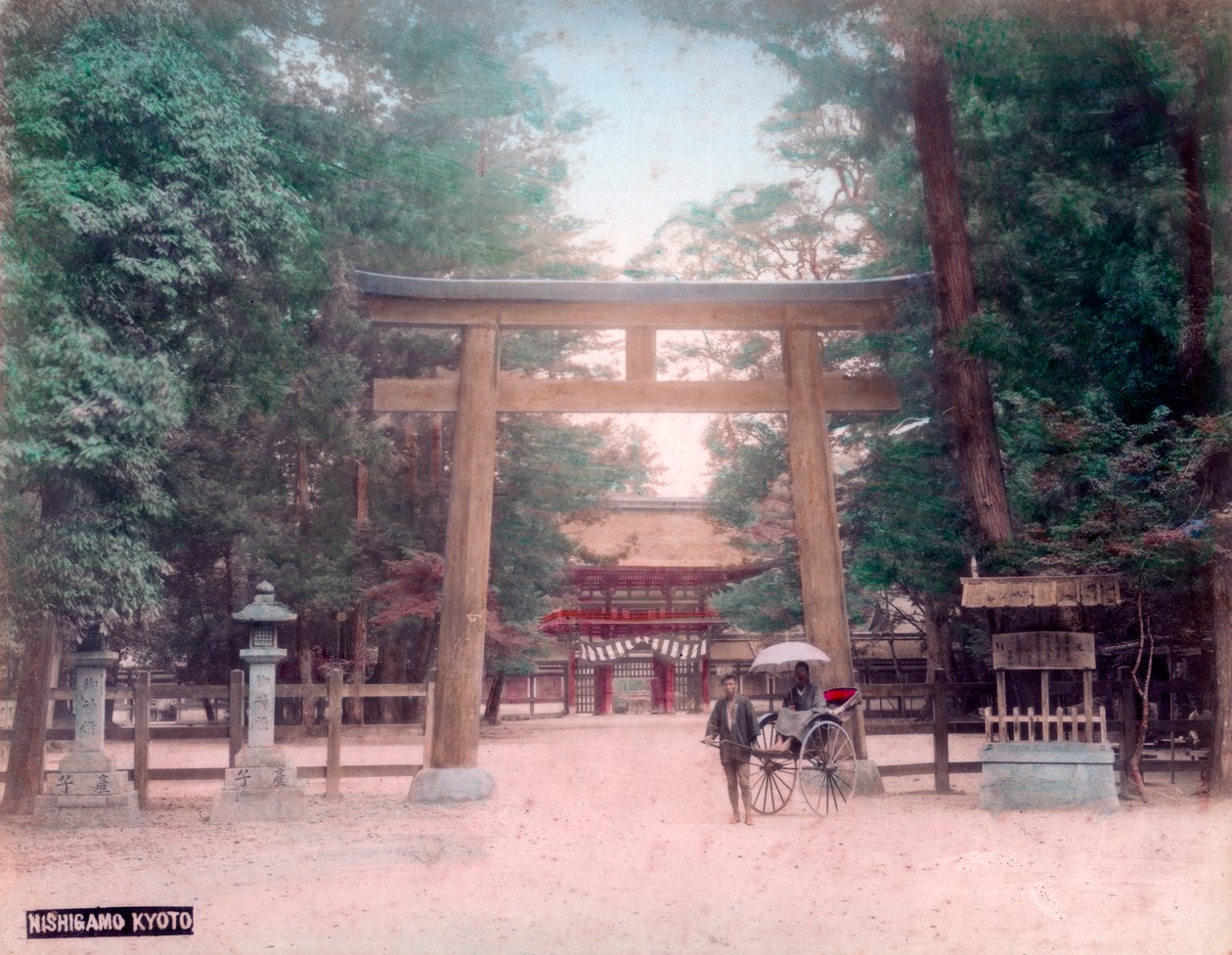 Torii, cancello del santuario, Nishigamo, Kyoto, Giappone da Unbekannt