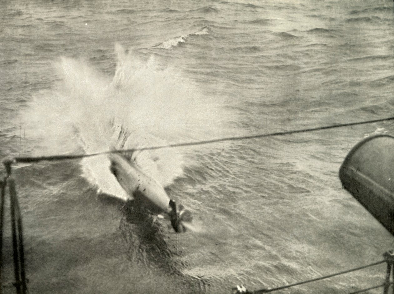 Siluro che entra in acqua, 1919 da Unbekannt