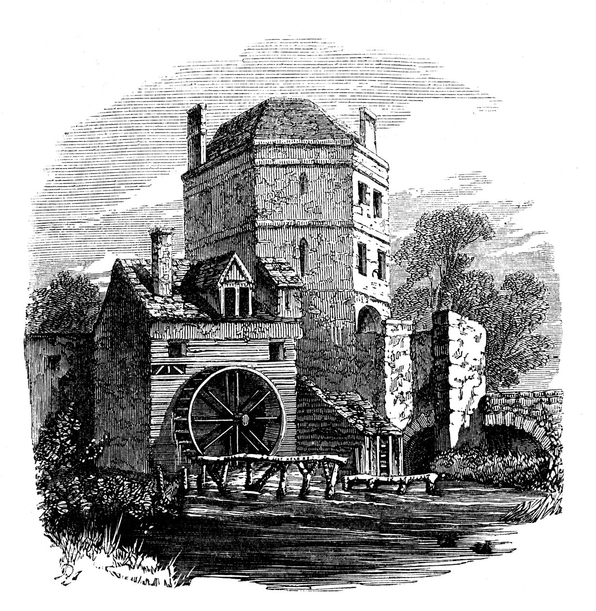 Torre del convento francescano, Oxford, c1860 da Unbekannt