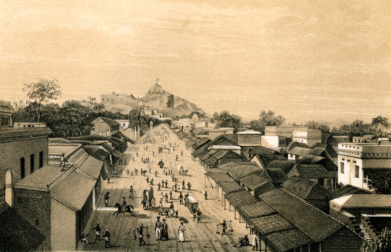 Città e fortezza di Trichinopoly, India, 1847 da Unbekannt