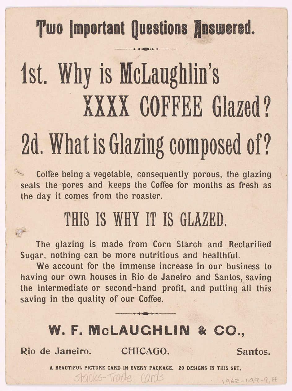 Cartolina commerciale, pubblicità per il caffè di McLaughlin dalla serie Scene e vita dei bambini da Unbekannt