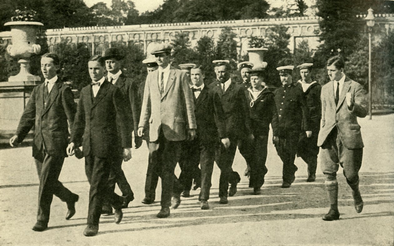 Addestramento delle reclute nella Royal Naval Volunteer Reserve, Prima Guerra Mondiale, 1914, c1920 da Unbekannt
