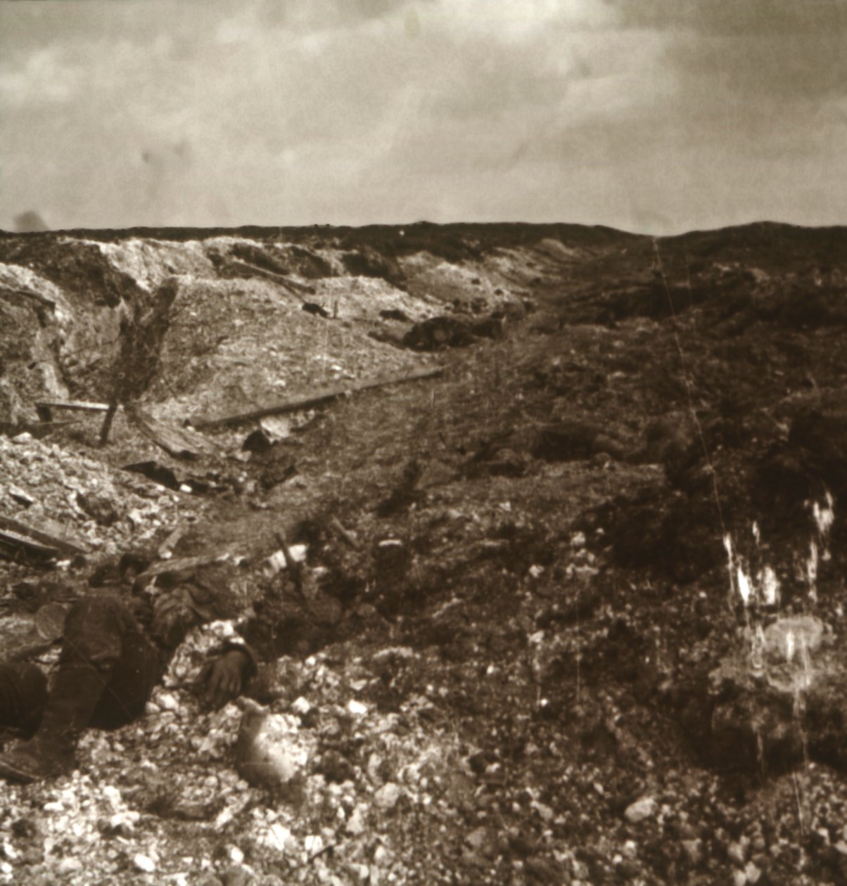 Trincee, Somme, Francia settentrionale, c1914-c1918 da Unbekannt