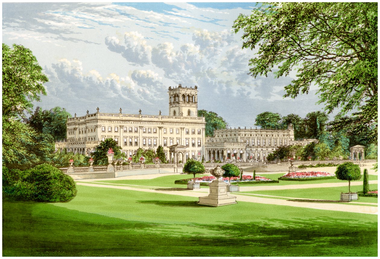 Trentham Hall, Staffordshire, residenza del Duca di Sutherland da Unbekannt