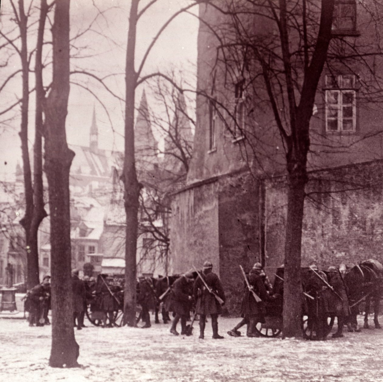 Truppe, Aquisgrana, Germania, c1914-c1918 da Unbekannt