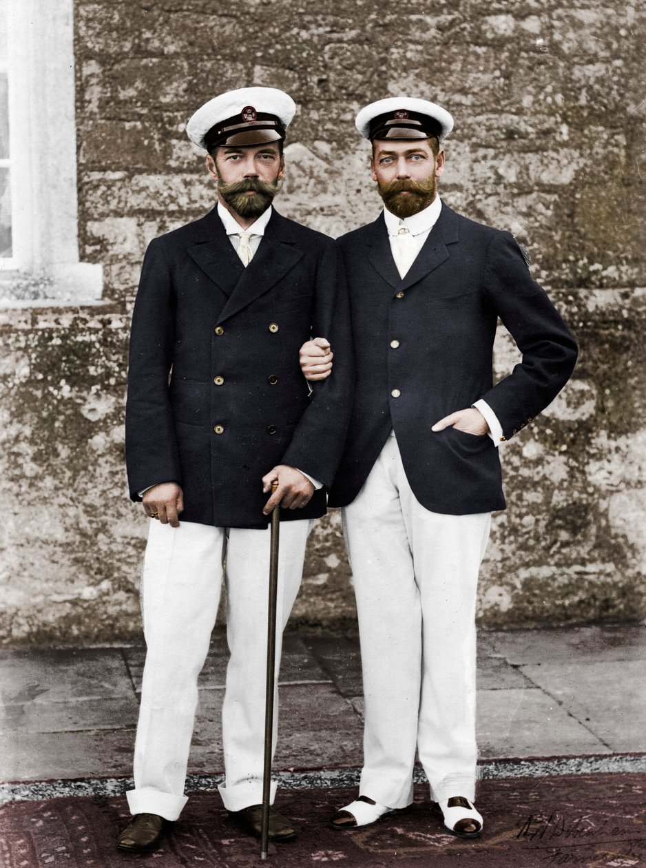 Zar Nicola II di Russia e Re Giorgio V di Gran Bretagna da Unbekannt