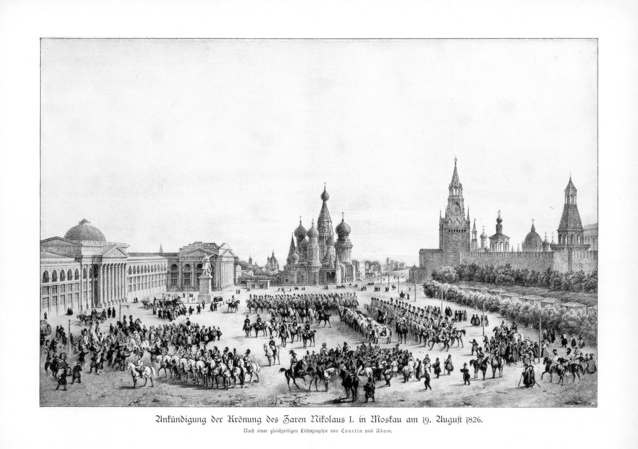Zar Nicola I di Russia a Mosca, 19 agosto 1826 1900 da Unbekannt