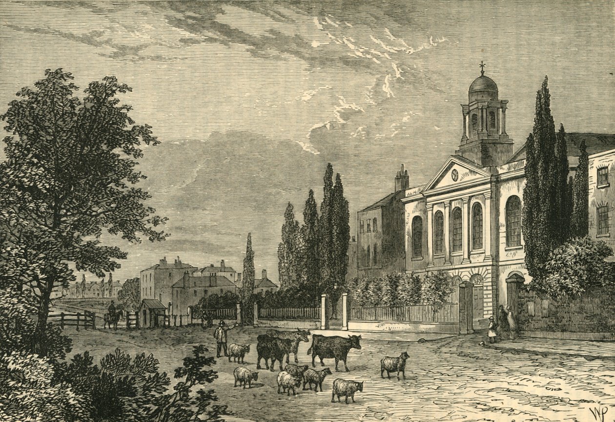 Casello sulla Hampstead Road e chiesa di St. James da Unbekannt