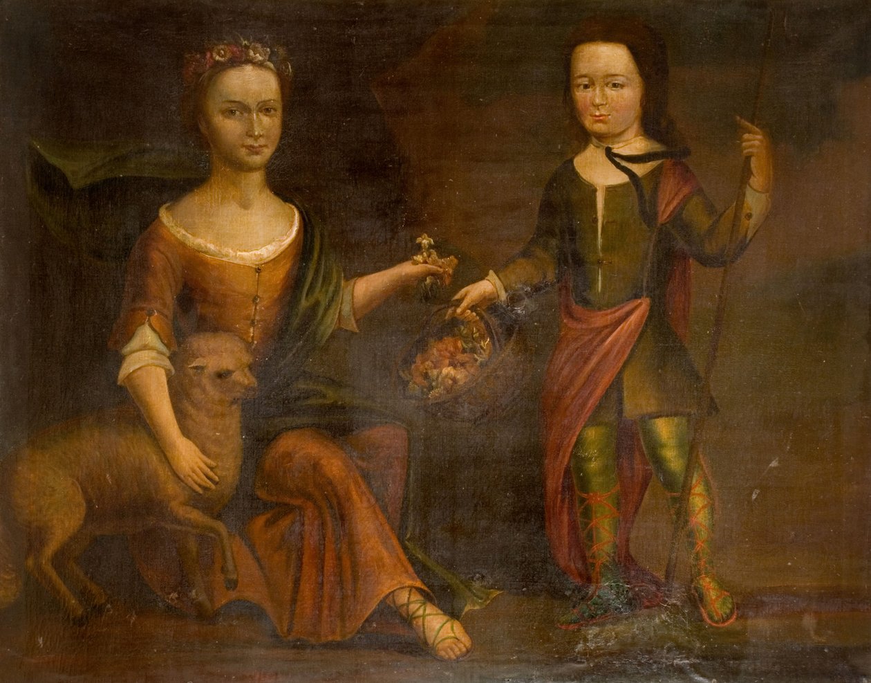 Due bambini della famiglia Holte, 1800 da Unbekannt