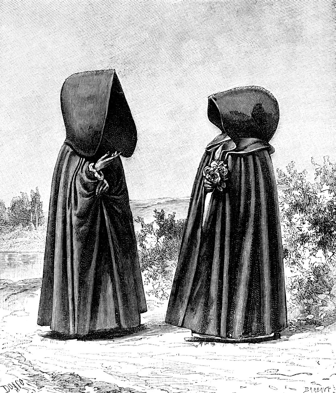 Due donne incappucciate di Faial, Portogallo, e San Miguel, Spagna, c1900 da Unbekannt