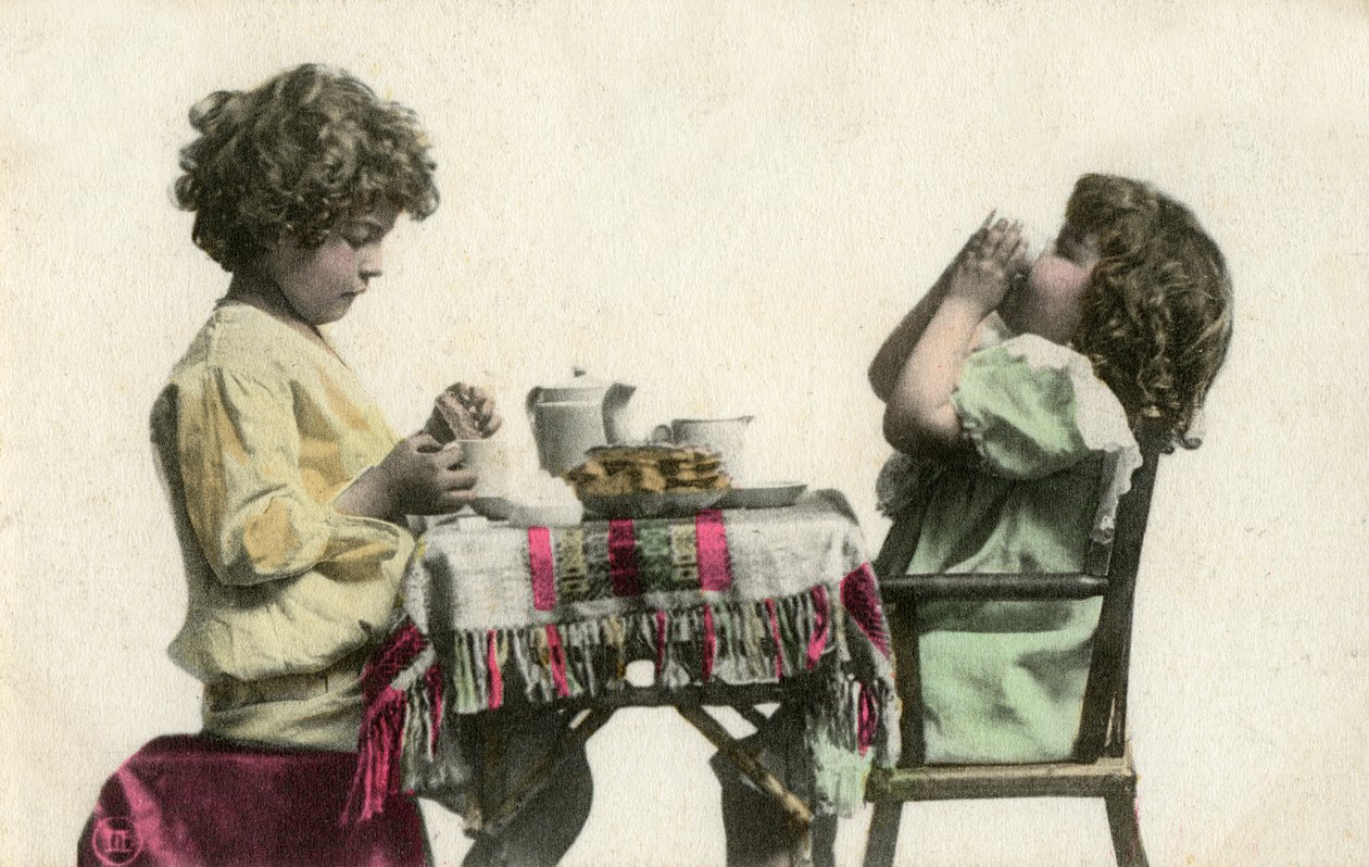 Due bambini piccoli, fine XIX o inizio XX secolo da Unbekannt