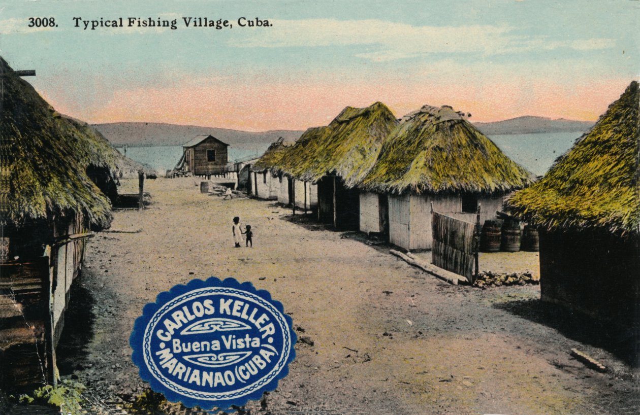 Tipico villaggio di pescatori, Cuba, 1912 da Unbekannt