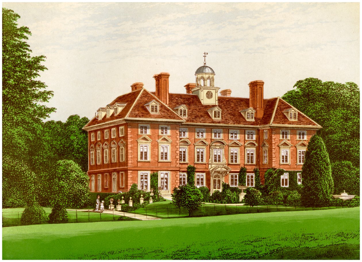 Tyttenhanger Park, Hertfordshire, casa della Contessa di Caledon, c1880 da Unbekannt