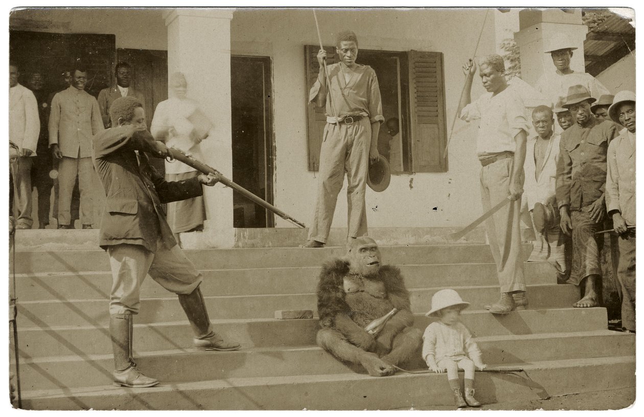Un gorilla addomesticato, c.1910 da Unbekannt
