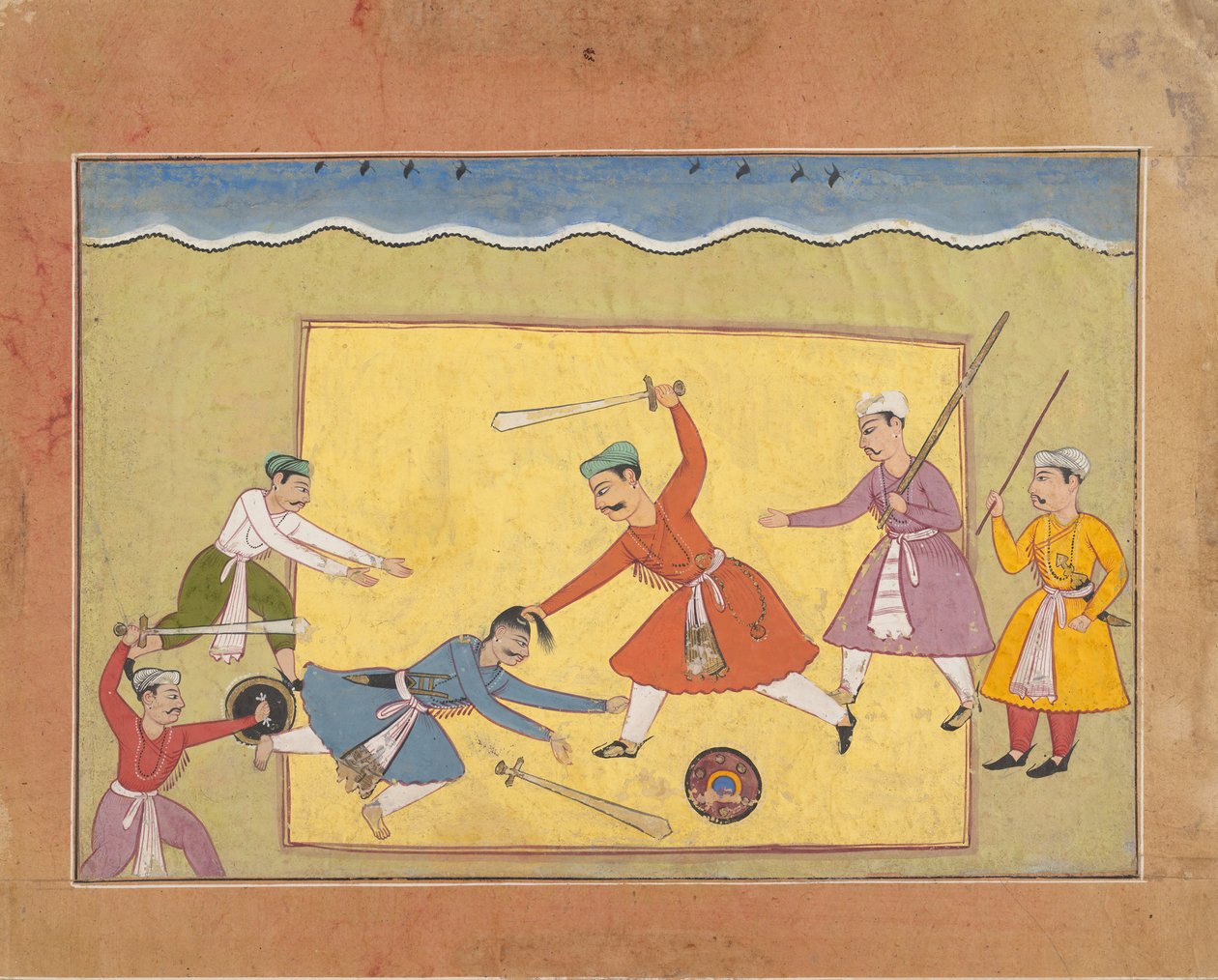 Pagina non identificata da un Bhagavata Purana disperso, ca. 1610 da Unbekannt
