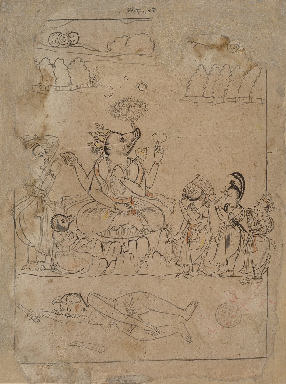 Varaha trionfante, fine XVIII secolo da Unbekannt