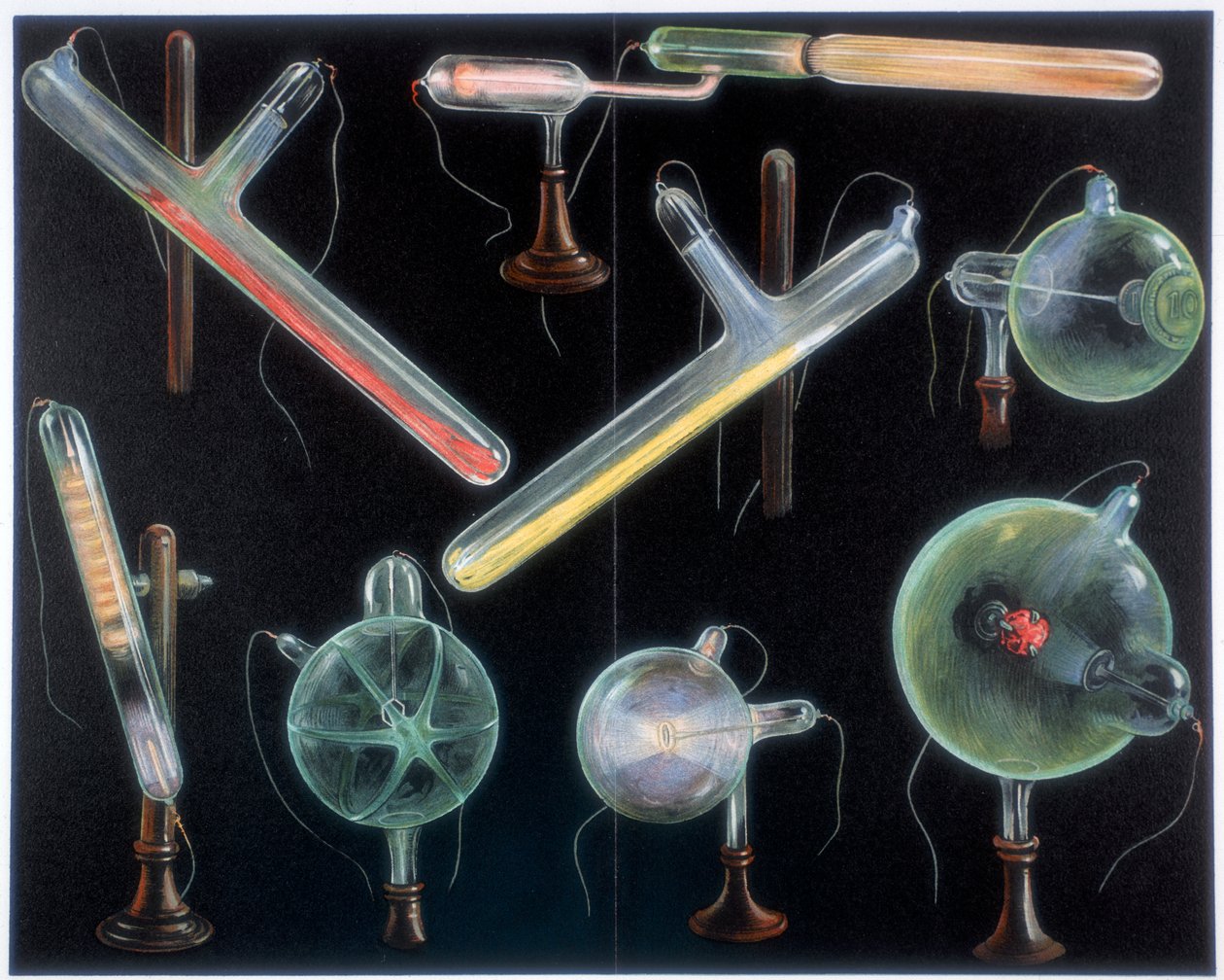 Varie sostanze che fluorescono in tubi a vuoto di forme diverse, 1903 da Unbekannt
