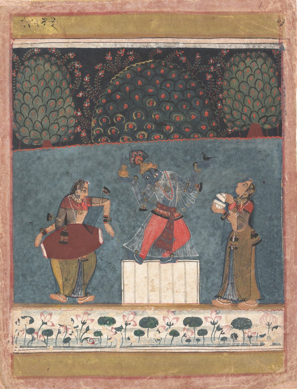 Vasant Ragini: Foglio da una serie ragamala Ghirlanda di Modi Musicali, ca. 1630-40 da Unbekannt