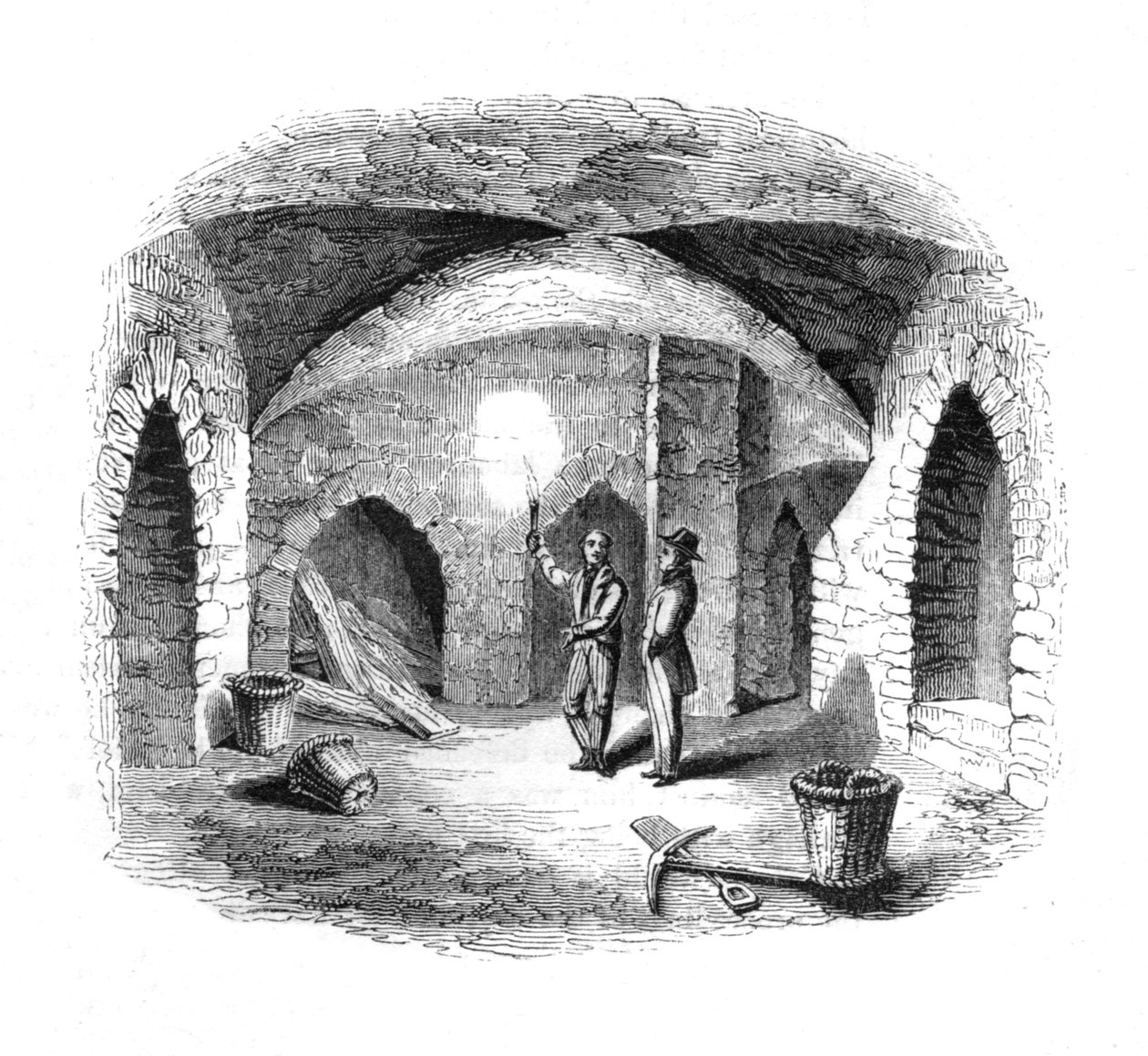 Volta sotto la Vecchia Camera dei Lord, 1845 da Unbekannt
