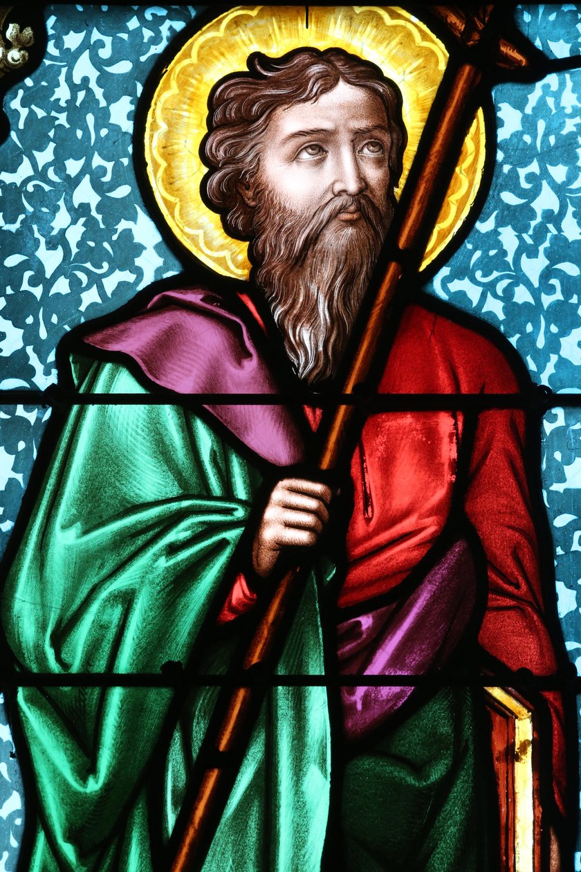 Chiesa di Vault de Lugny. Vetrata. San Filippo Apostolo da Unbekannt