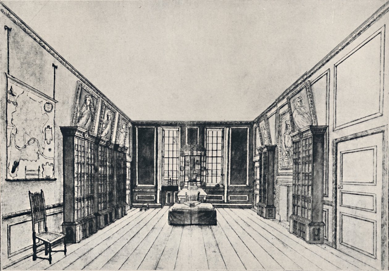 Veduta verso il Tamigi nella Biblioteca di Samuel Pepys, York Buildings, 1928 da Unbekannt