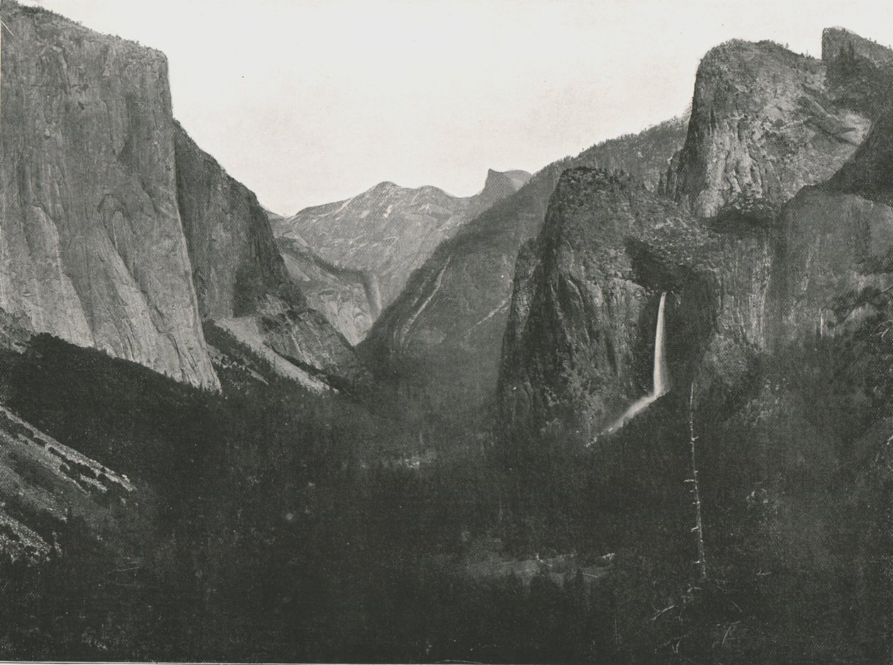 Veduta da Artists Point, Yosemite Valley, USA, 1895 da Unbekannt