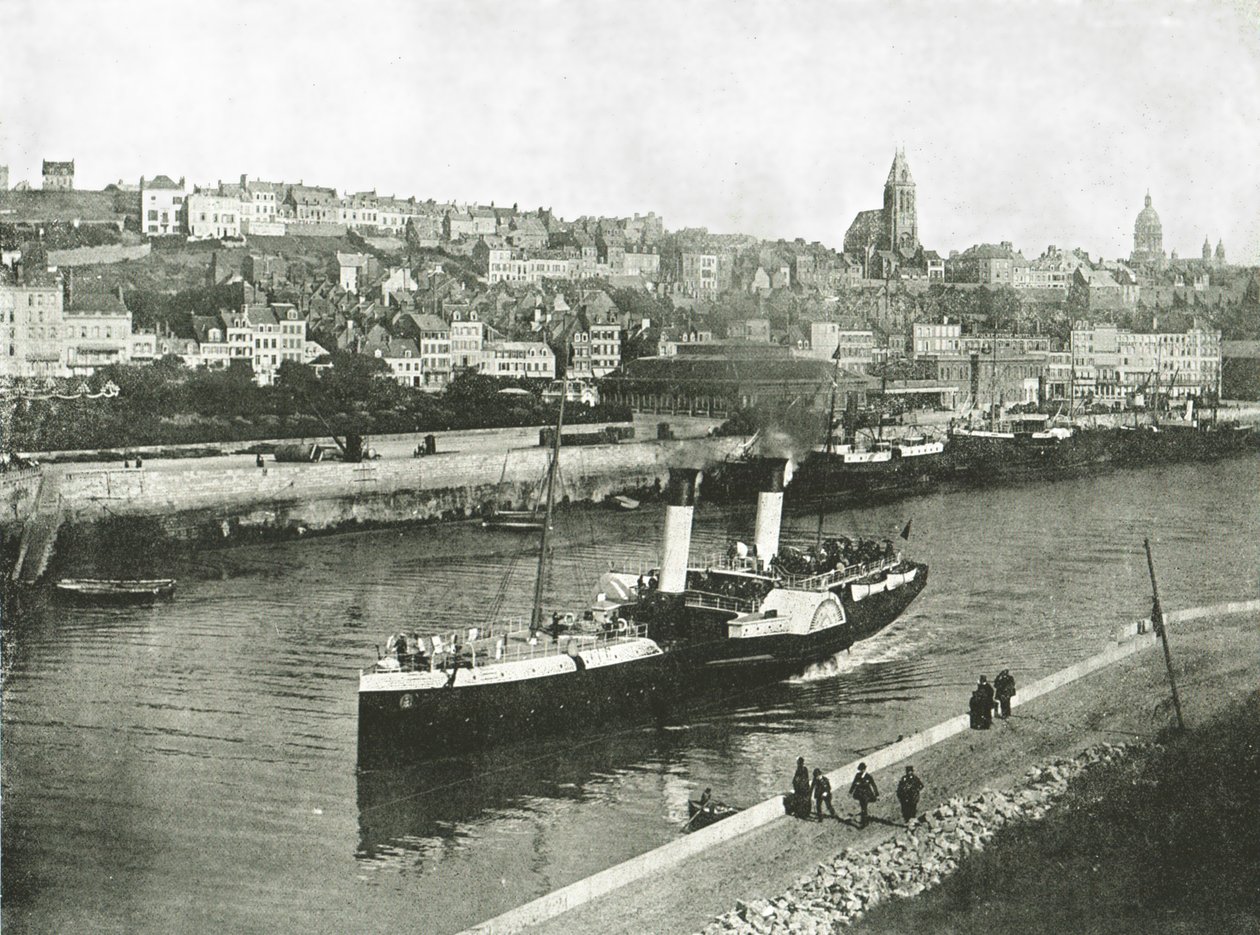 Vista dal West Pier, Boulogne, Francia, 1895 da Unbekannt
