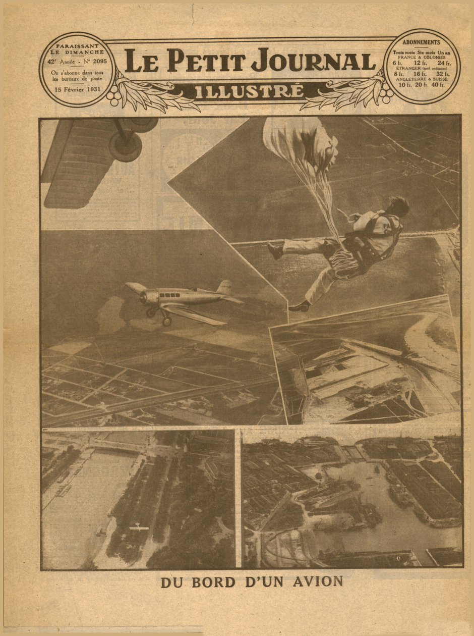 Vista da bordo di un aereo, 1931 da Unbekannt