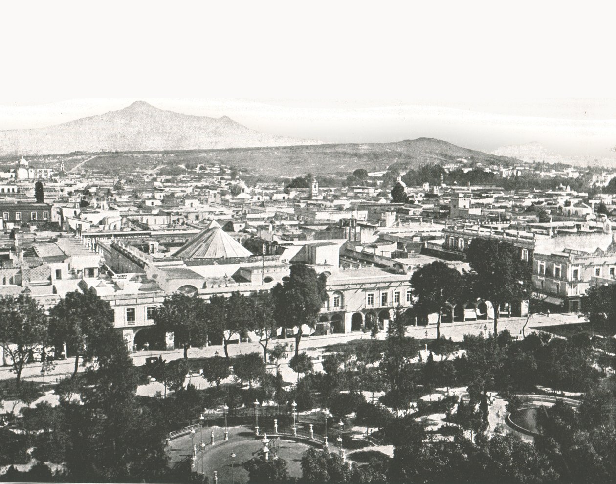 Vista dalla cattedrale, Puebla, Messico da Unbekannt