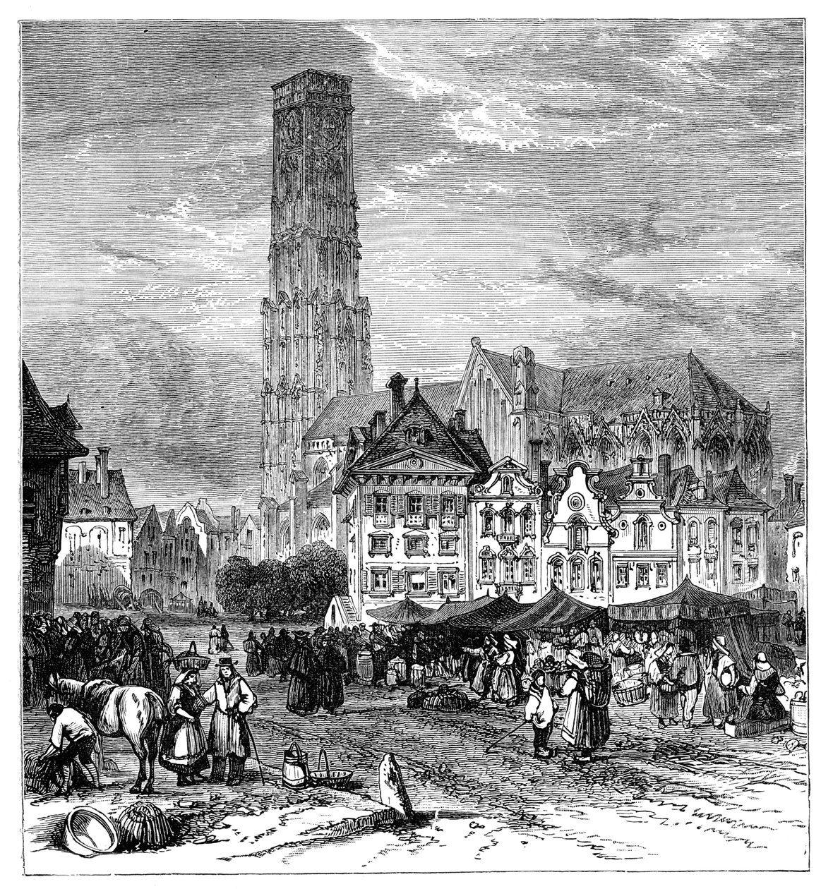 Veduta di Mechelen, Belgio, 1900 da Unbekannt