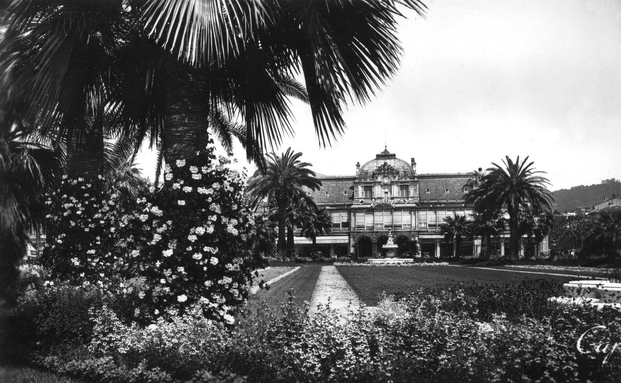 Vista dei Giardini Albert I e del Casinò, Nizza, sud della Francia, inizio XX secolo da Unbekannt