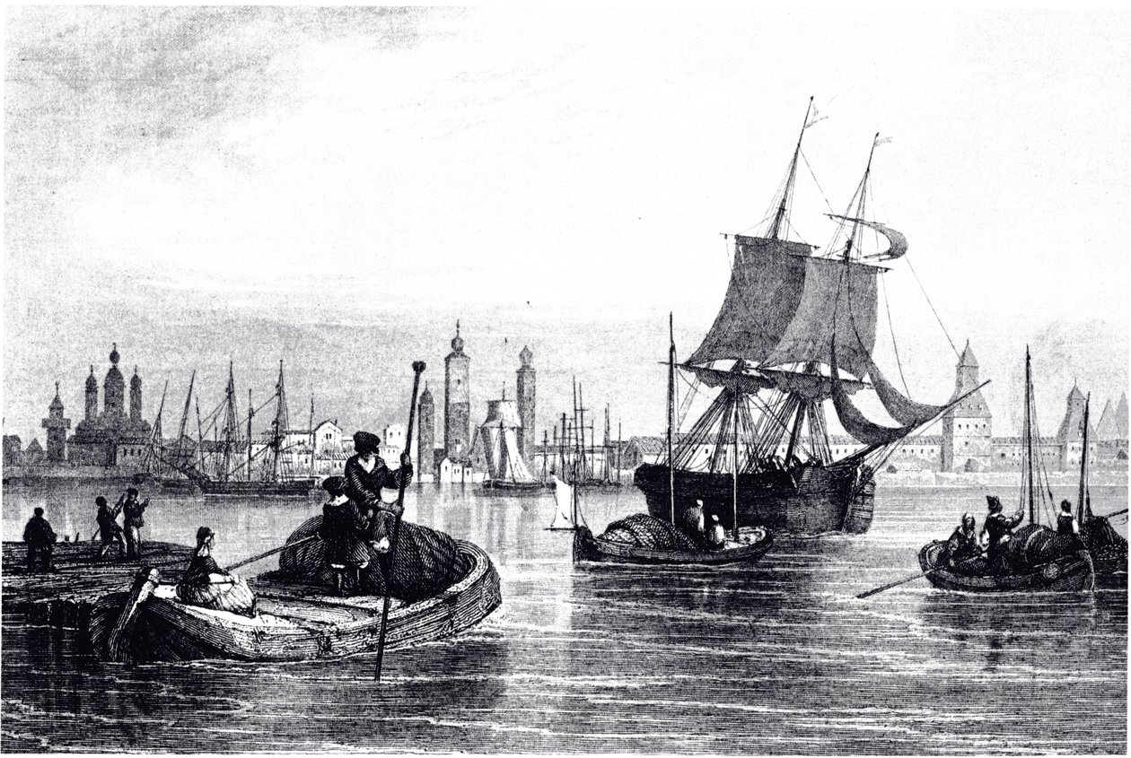 Vista di Arkhangelsk, 1835 da Unbekannt