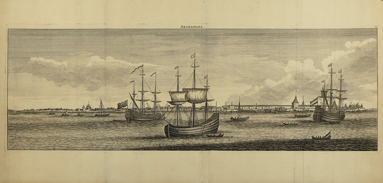 Veduta di Arkhangelsk, ca 1770 da Unbekannt