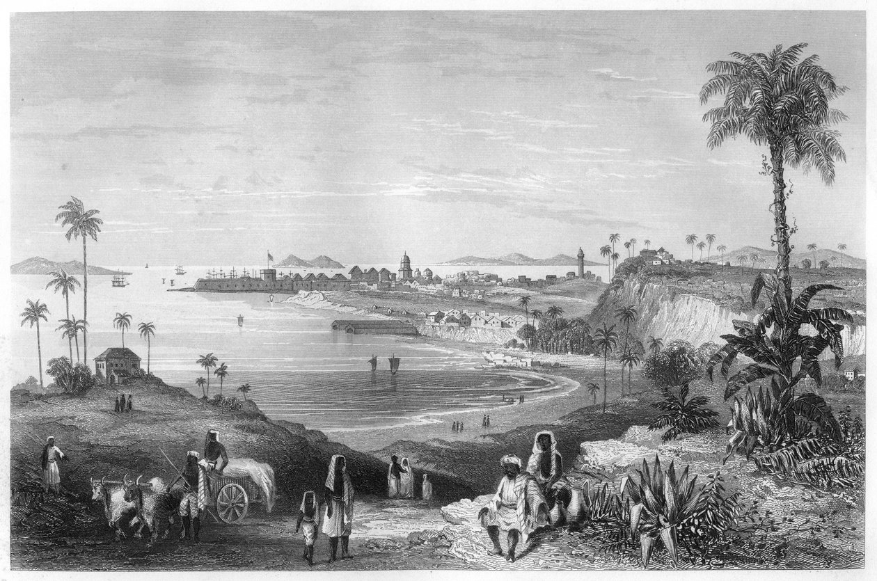 Veduta di Bombay con il forte da Unbekannt