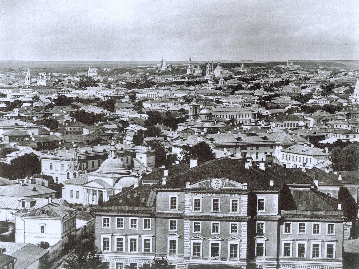 Veduta di Mosca dalla Torre Campanaria di Ivan il Grande, Russia, 1884 da Unbekannt