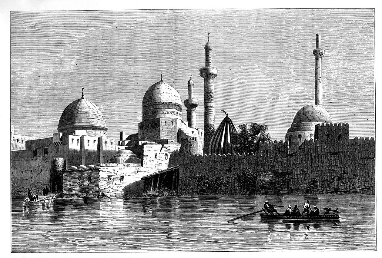 Veduta di Mosul dal fiume Tigri, Iraq, c1890 da Unbekannt