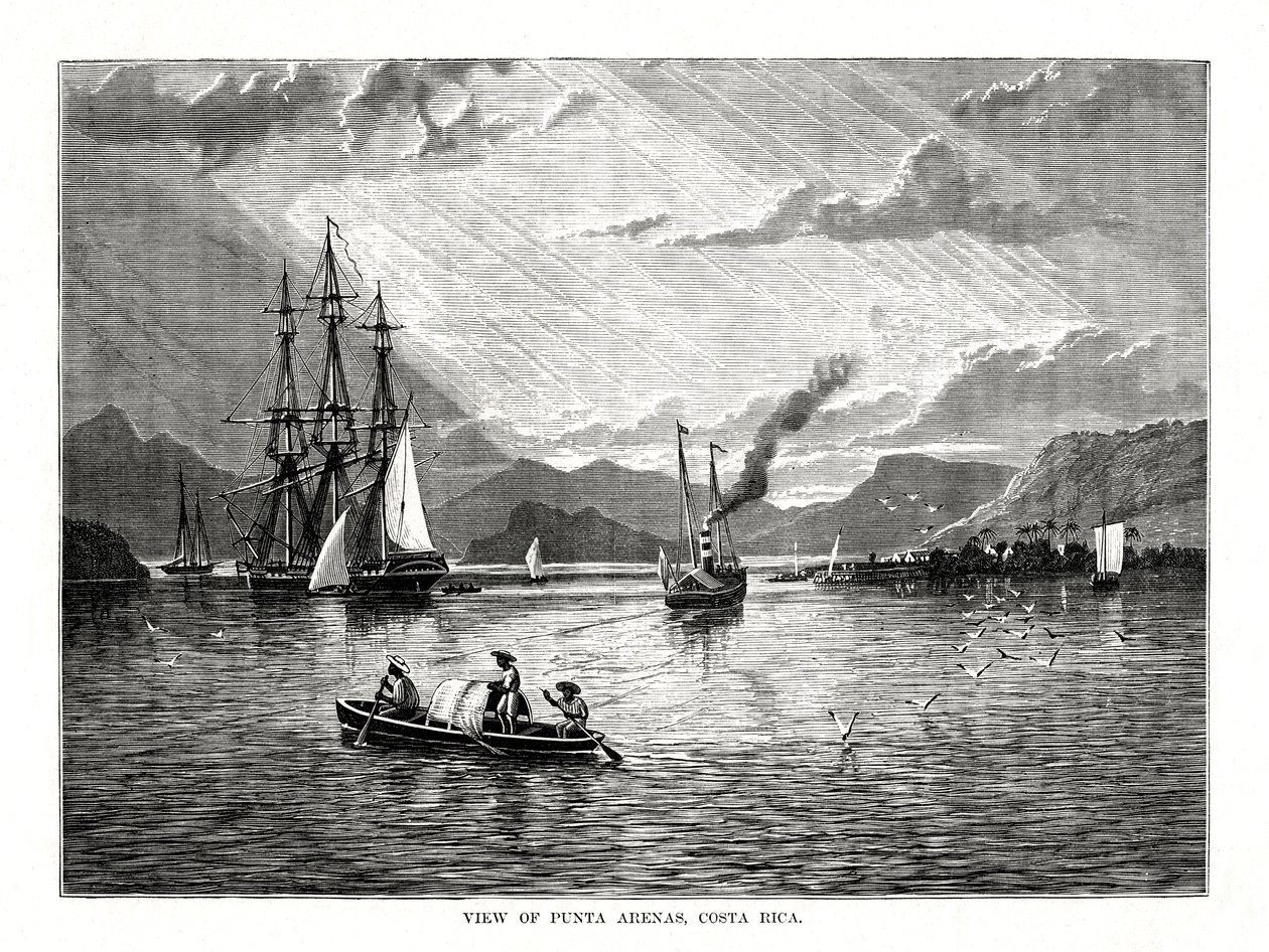 Veduta di Punta Arenas, Costa Rica, 1877 da Unbekannt