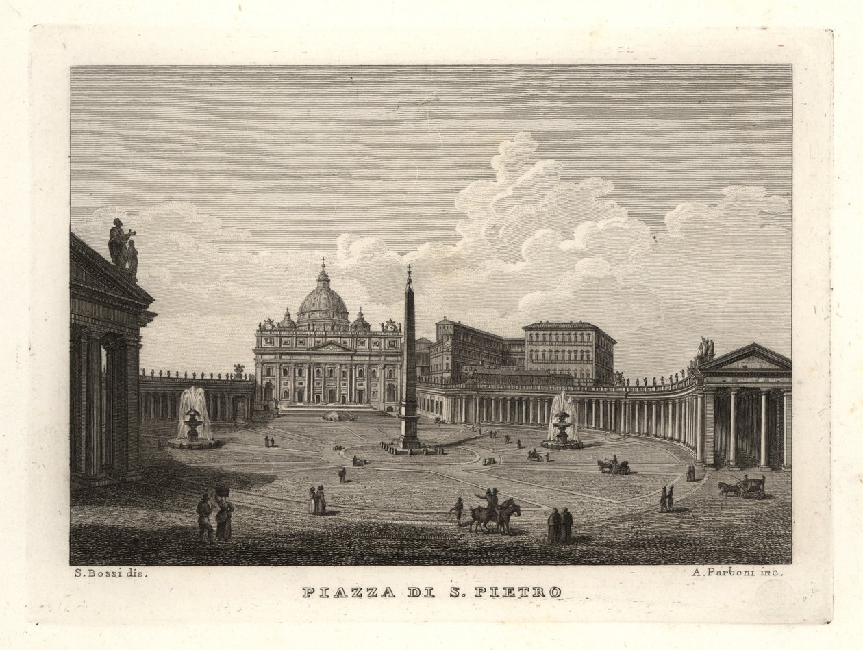 Veduta di Piazza San Pietro, con la Basilica di San Pietro e l