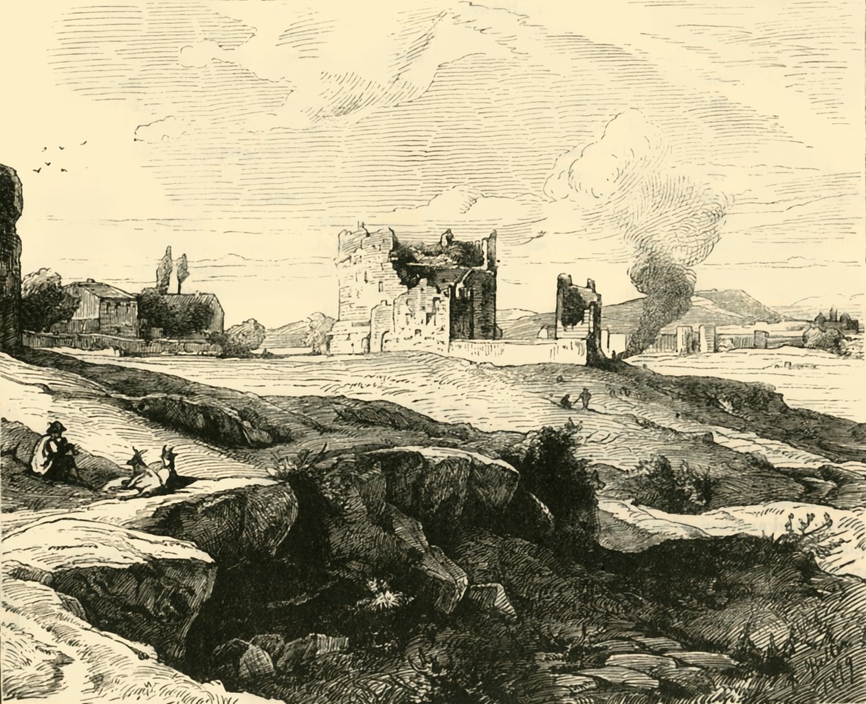 Vista della Campagna dalla Via Appia, 1890 da Unbekannt