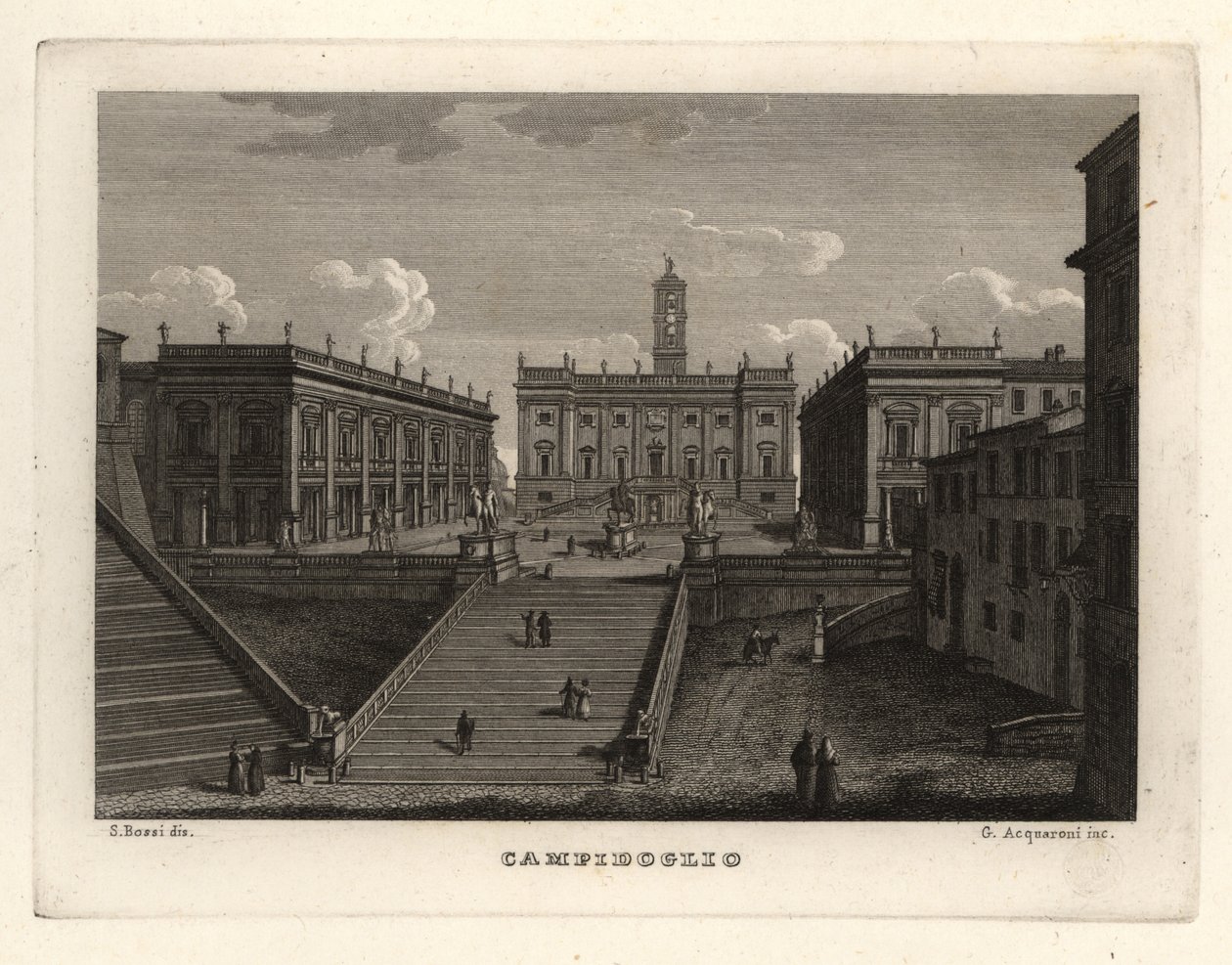 Veduta del Campidoglio, Roma, con il Palazzo Senatorio da Unbekannt
